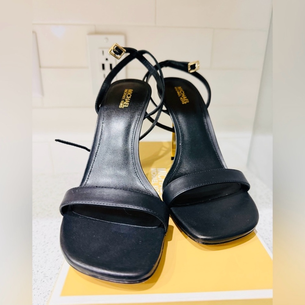 MICHAEL Michael Kors Black Strappy High-Heel Sandals